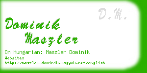 dominik maszler business card